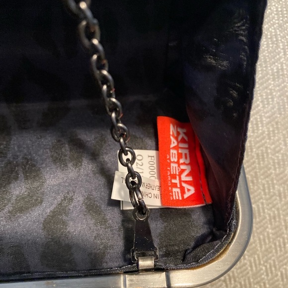 Black Kirna Zabete hard sided clutch crossbody purse - Picture 6 of 10